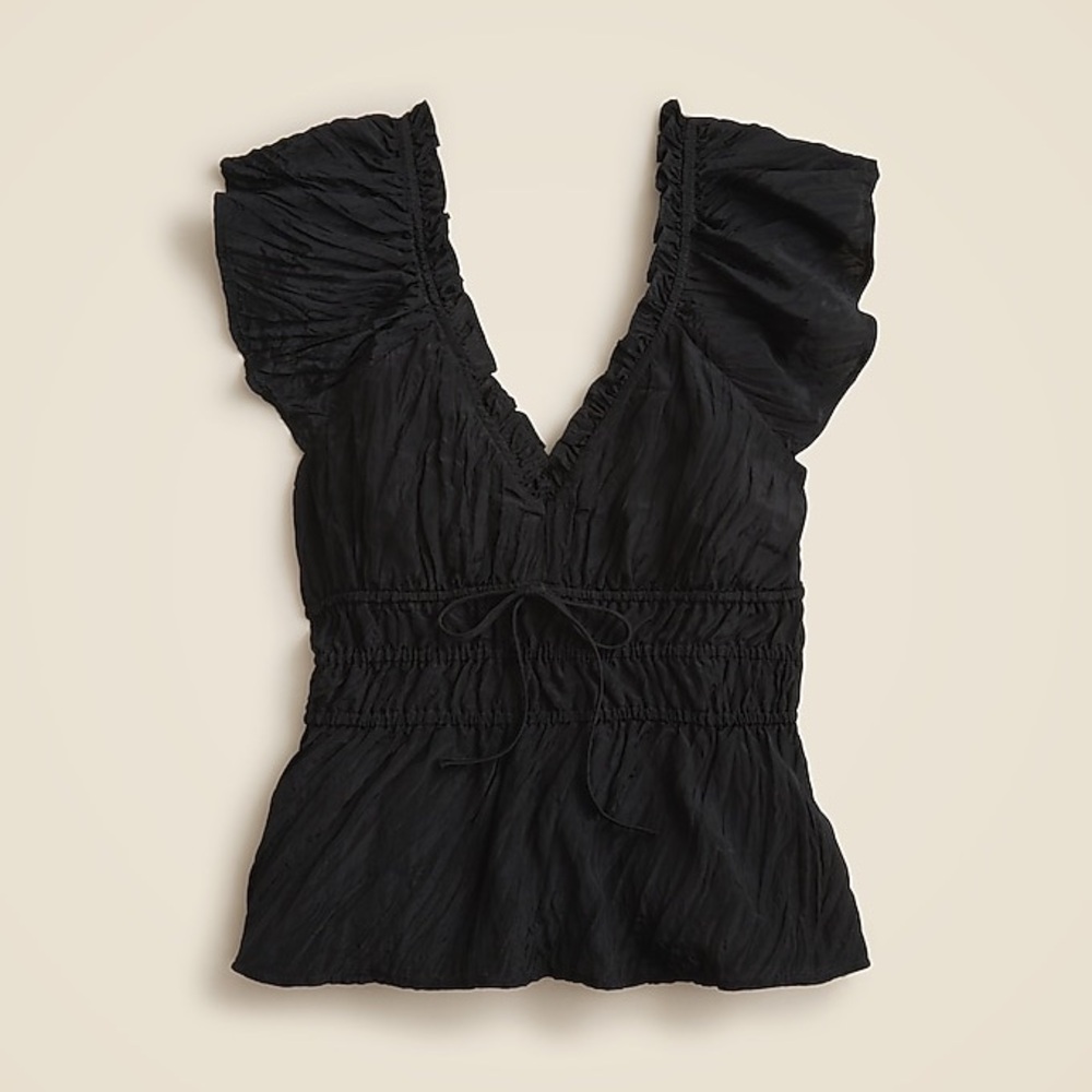 J. Crew Black Palermo Top